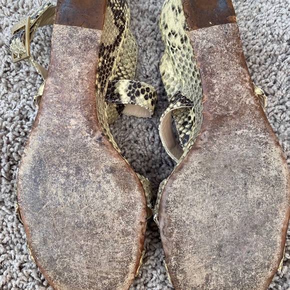 Jimmy Choo snakeskin print Connor wedge strappy sandals - Picture 9 of 9